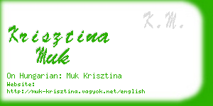 krisztina muk business card